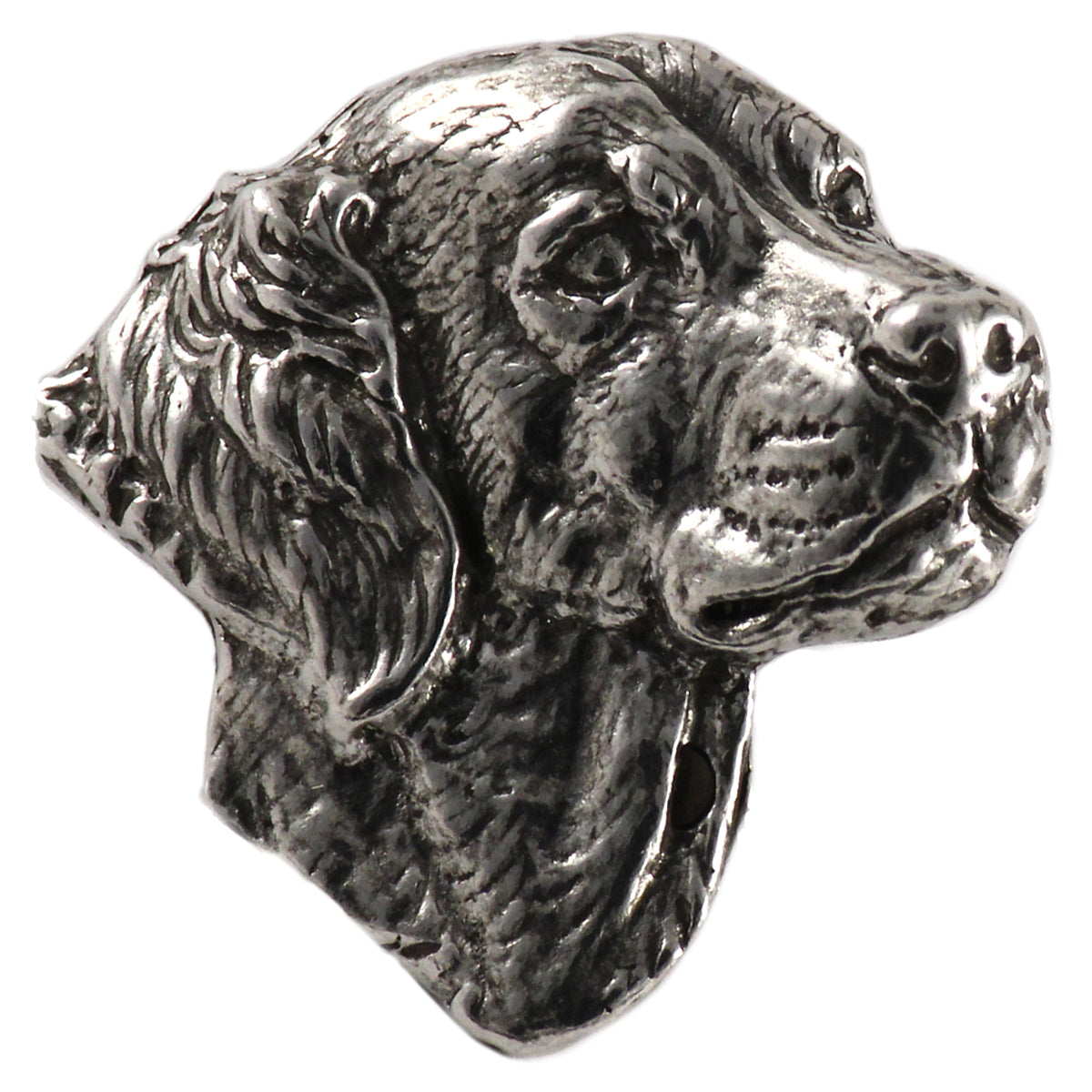 Brittany Dog Head Pin D038