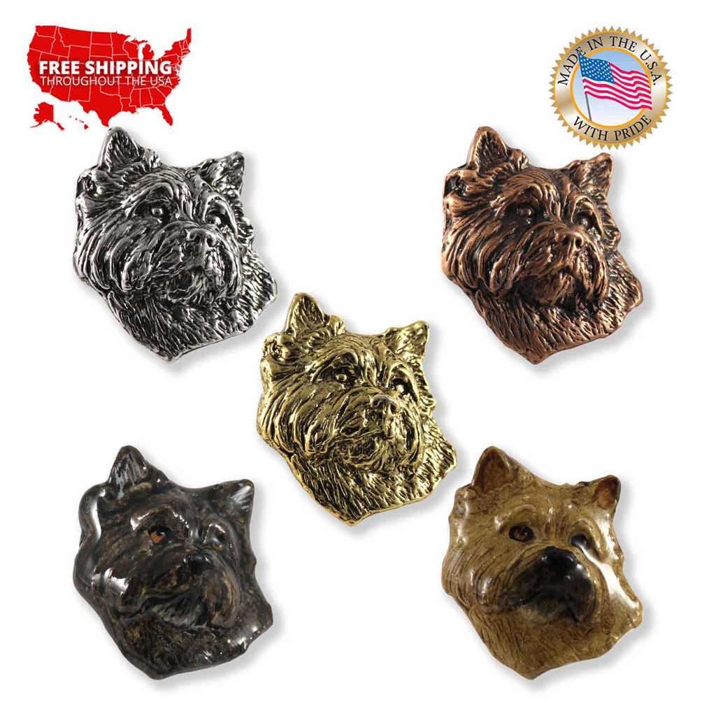 Cairn Terrier Dog Head Pin D042