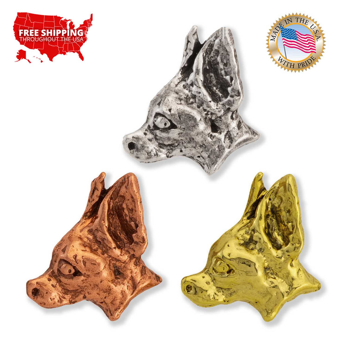 Chihuahua Head Tie Tack D048TT