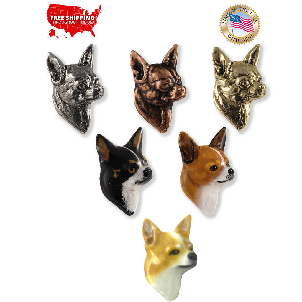 Chihuahua Head Pin D048