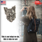 Long Haired Chihuahua Head Pin D050