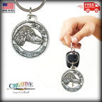 Long Hair Dachshund Keychain D066KC