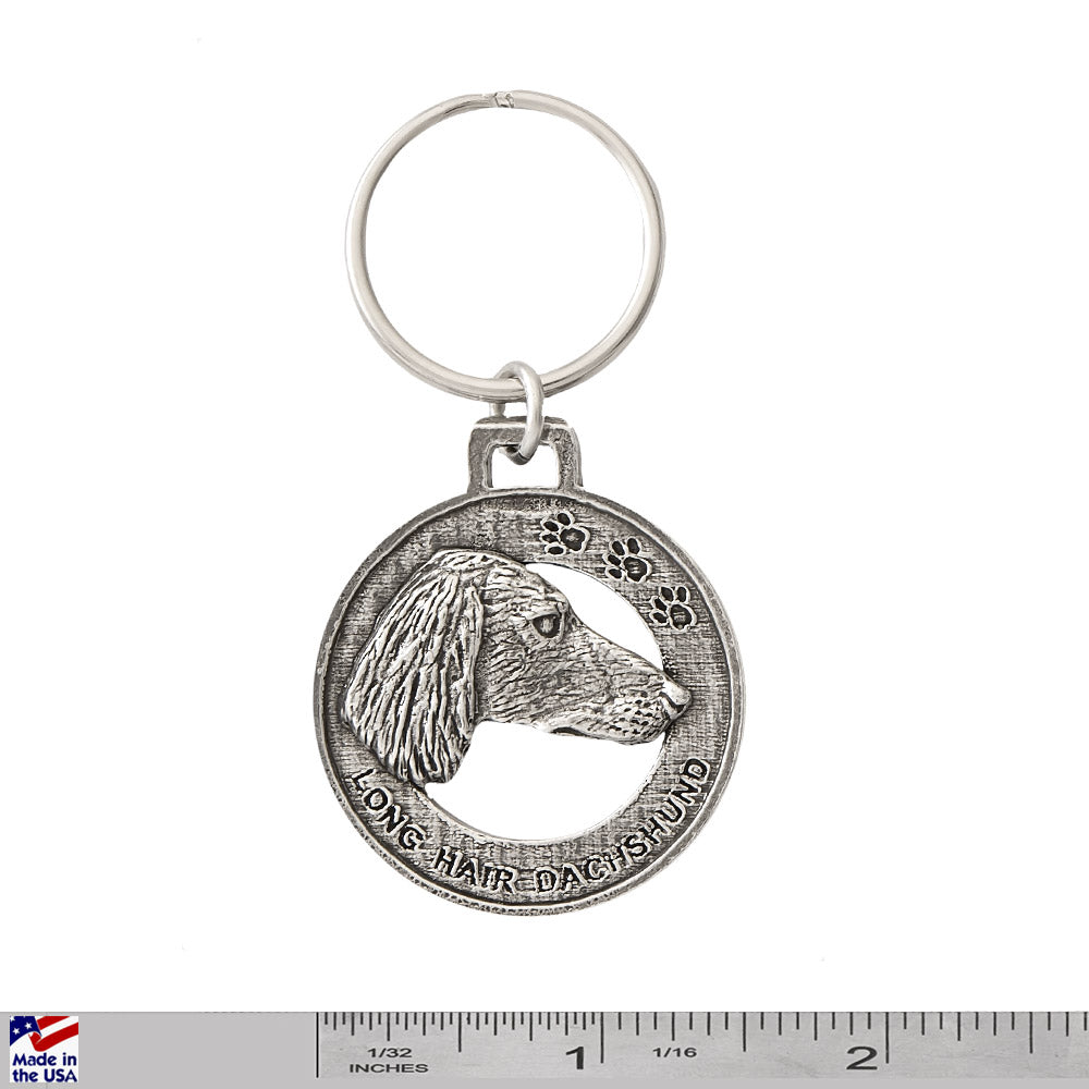 Long Hair Dachshund Keychain D066KC