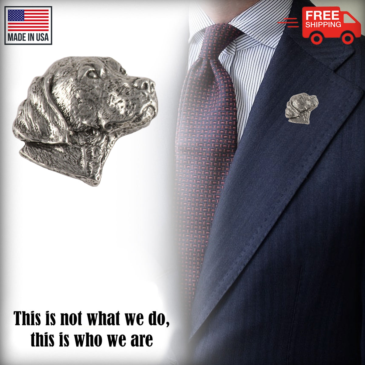 Dalmatian Dog Head Pin D068