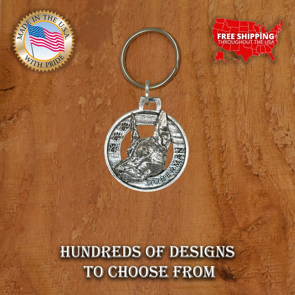 Doberman Keychain D070KC