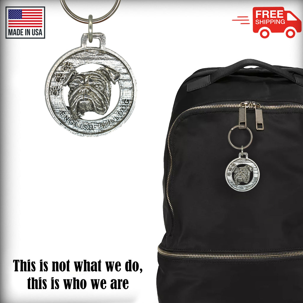 English Bulldog Keychain D072KC