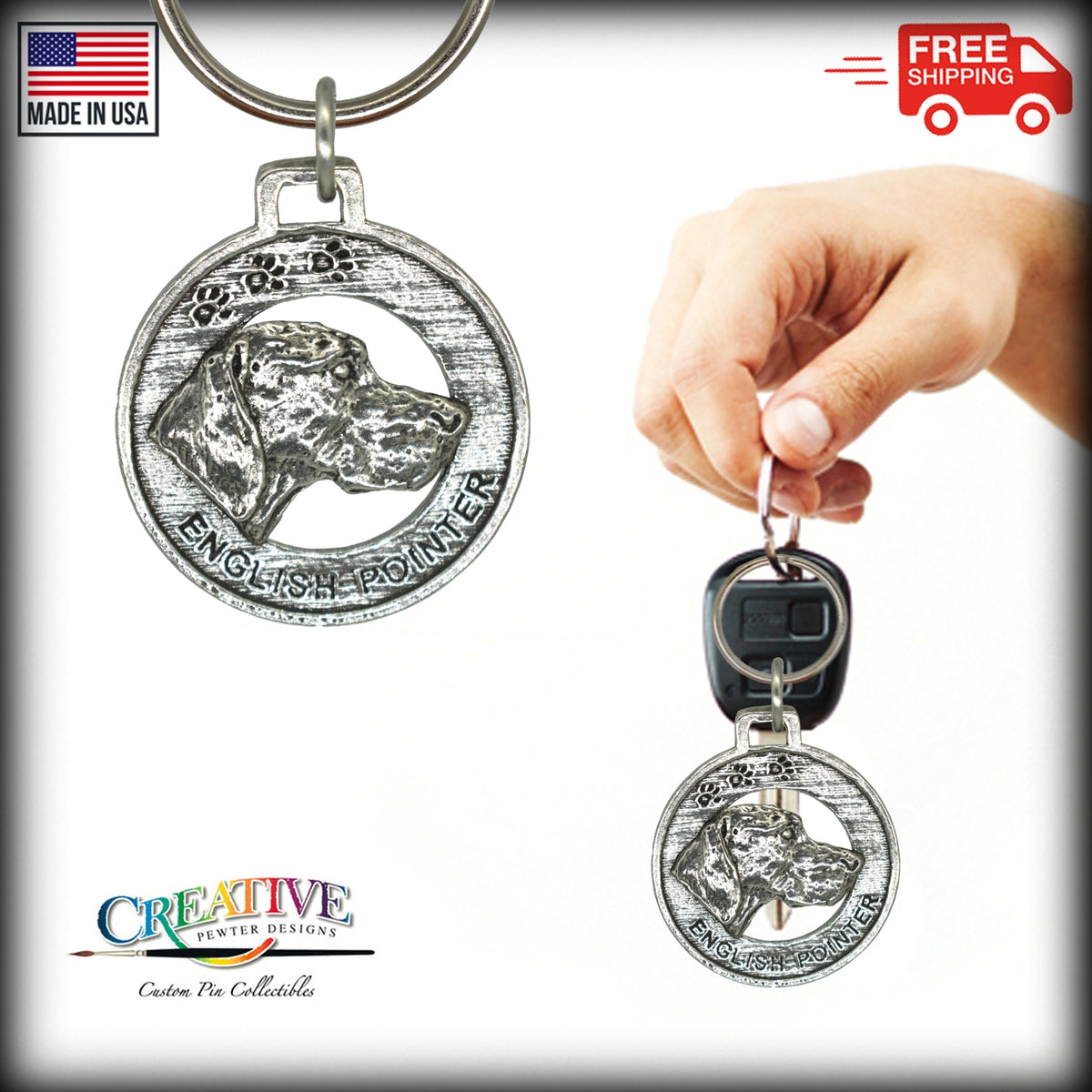 English Pointer Keychain D076KC