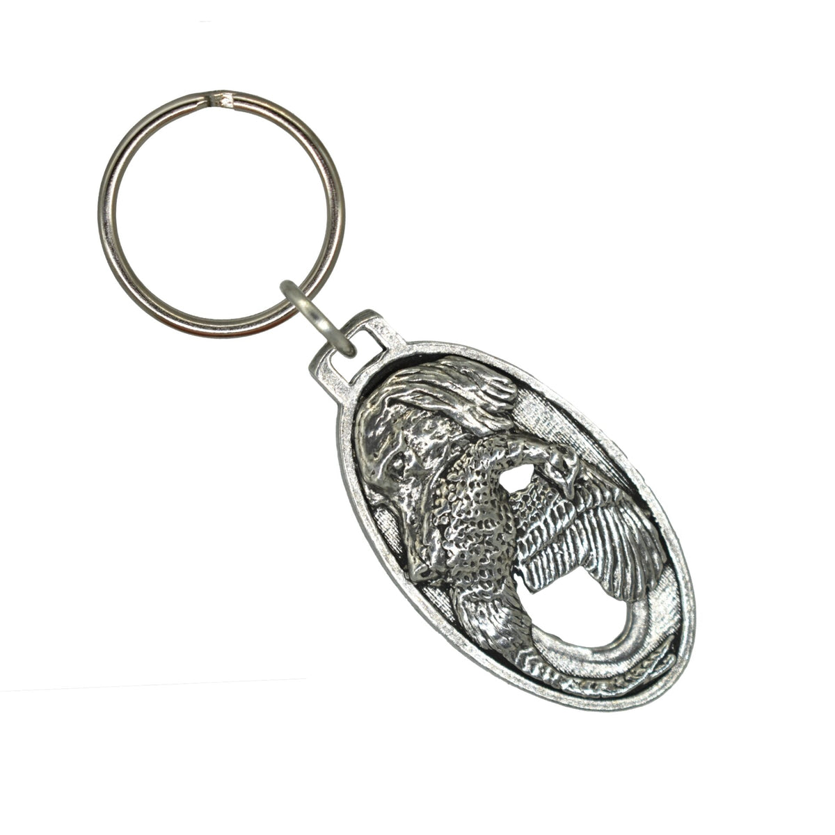 English Setter Head With Pheasant Keychain D079KC