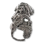 English Setter Head With Pheasant Pin D079