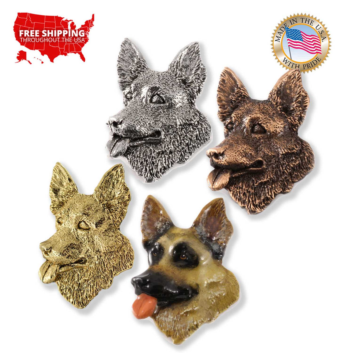 German Shepherd Head Premium Pin D084PR