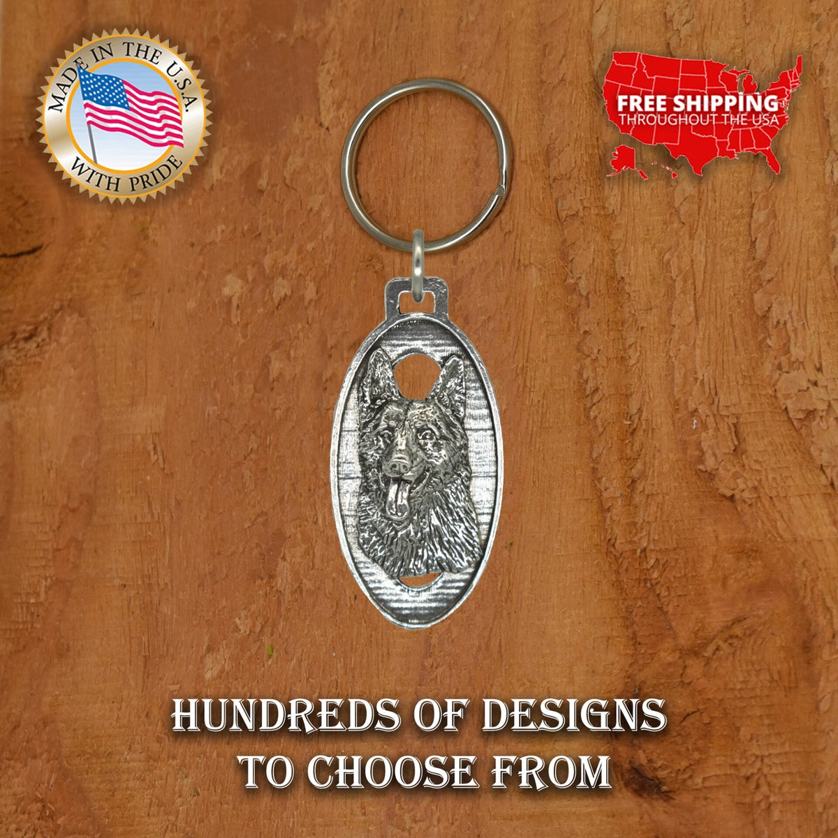 Tall German Shepherd Keychain D085KC