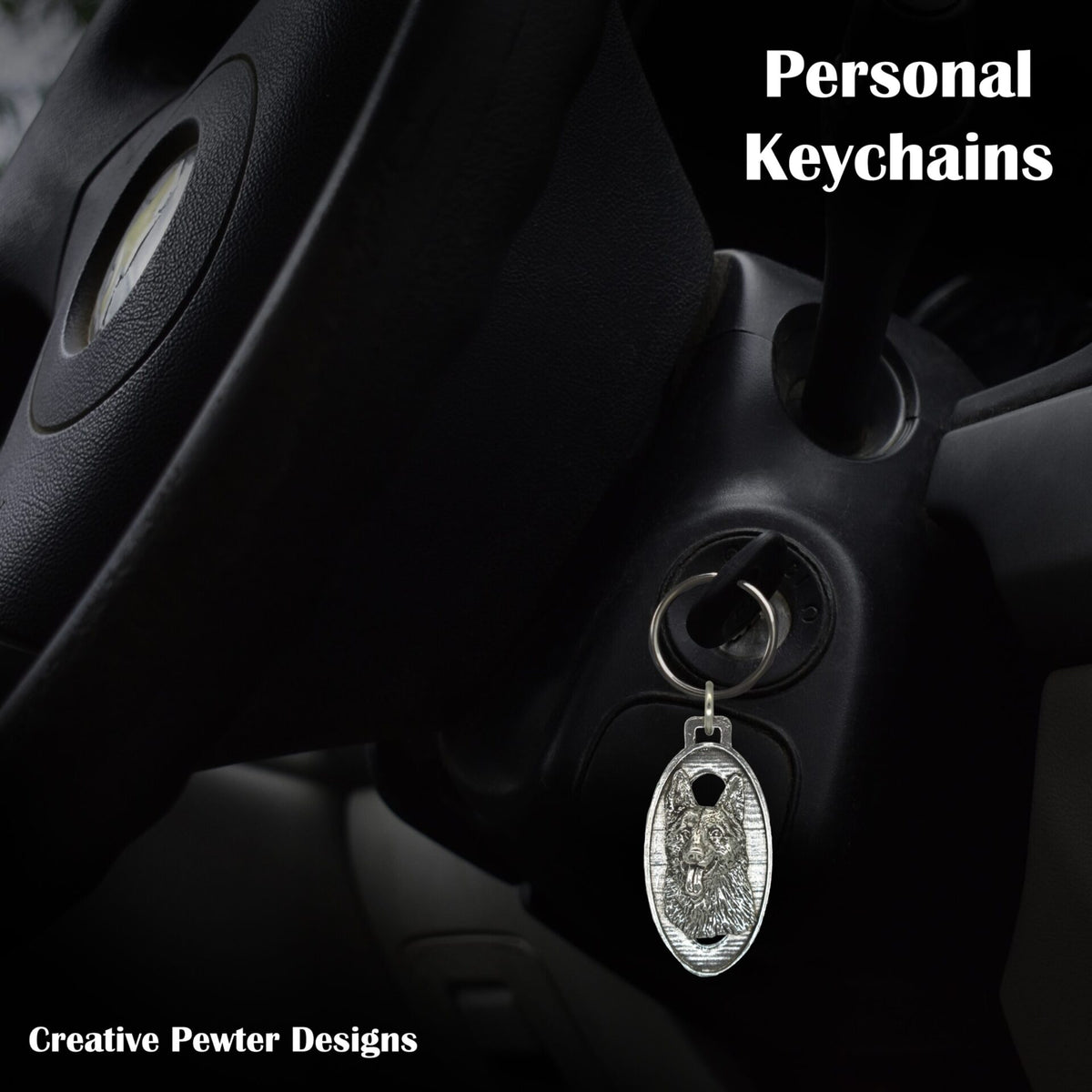 Tall German Shepherd Keychain D085KC