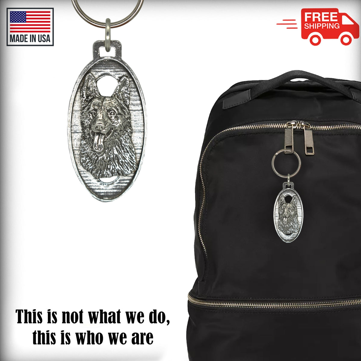 Tall German Shepherd Keychain D085KC