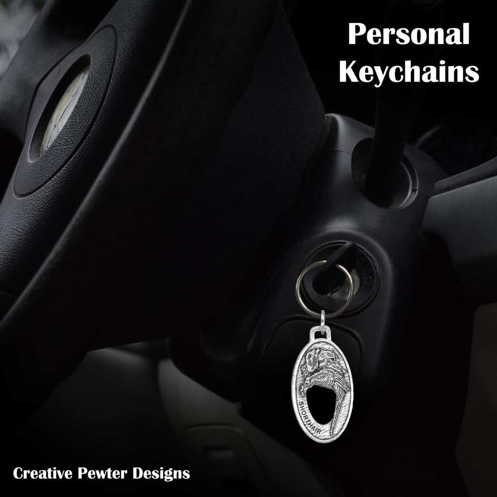 German Shorthair With Pheasant Keychain D087KC