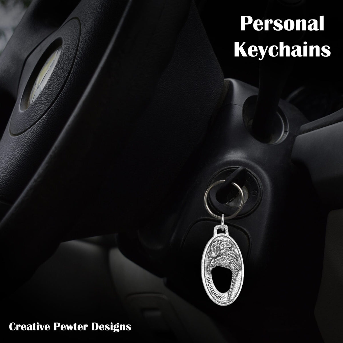 German Shorthair With Pheasant Keychain D087KC