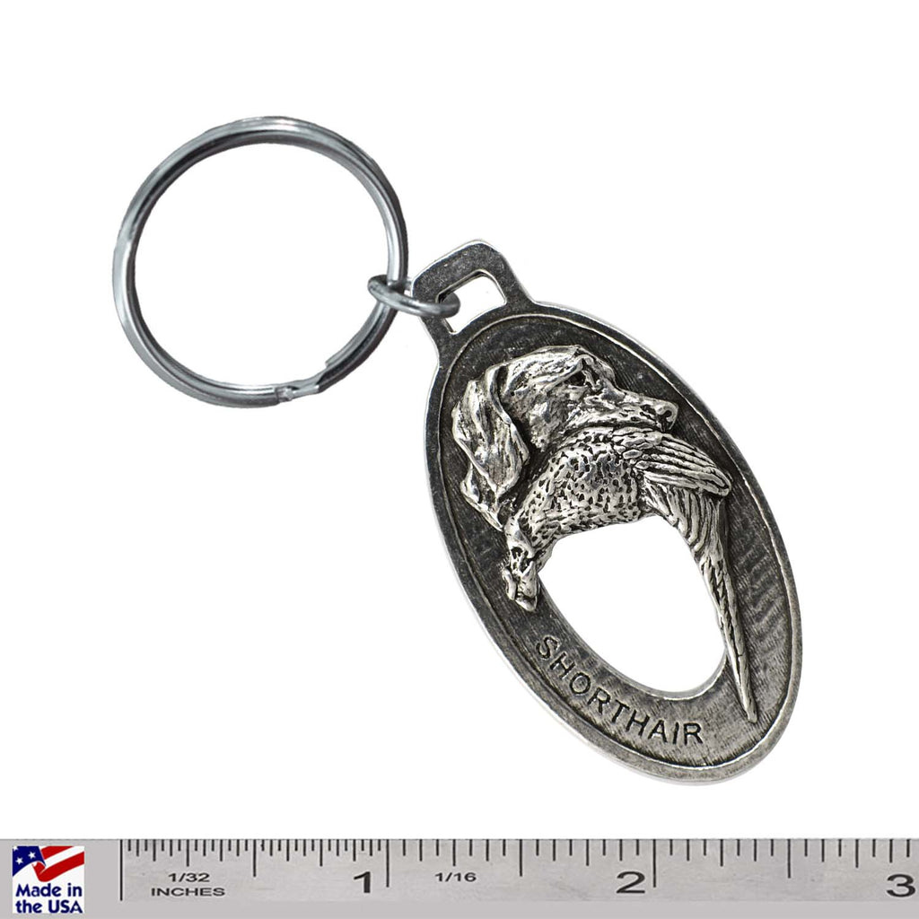 German Shorthair With Pheasant Keychain D087KC