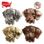 German Wire Haired Dog Head Pin D088