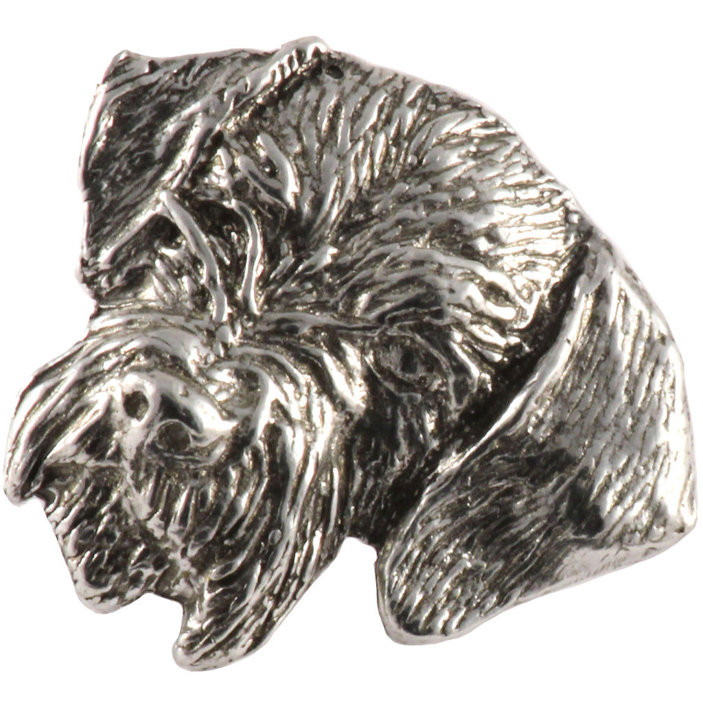 German Wire Haired Dog Head Pin D088
