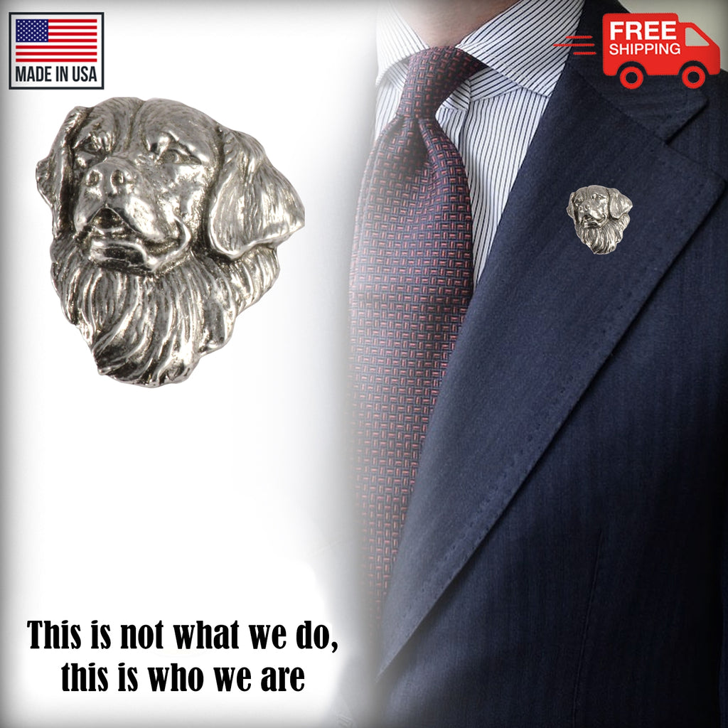 Golden Retriever Dog Head Pin D090