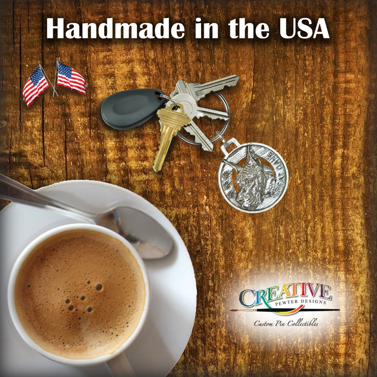 Great Dane Keychain D094KC