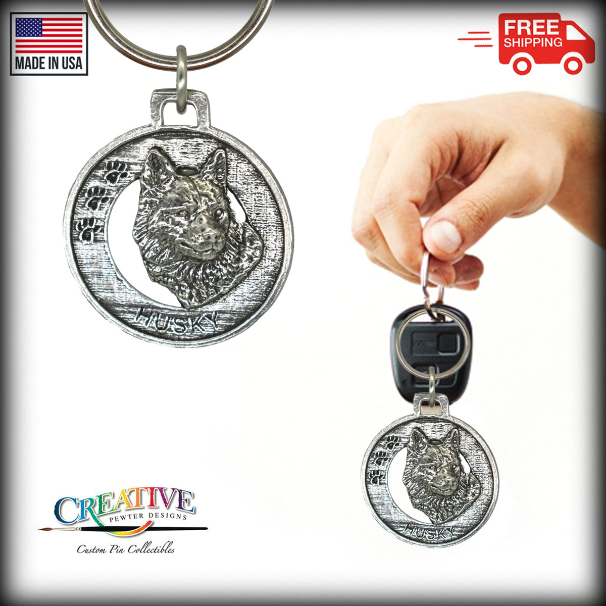 Husky Keychain D098KC