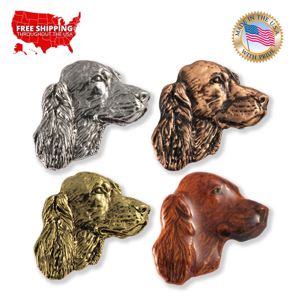 Irish Setter Dog Head Pin D100