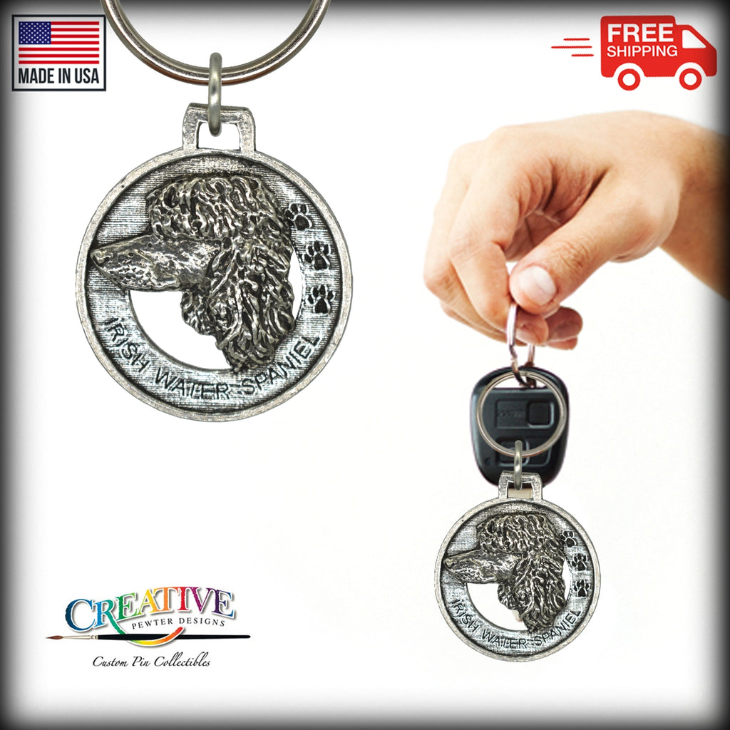 Irish Water Spaniel Keychain D102KC