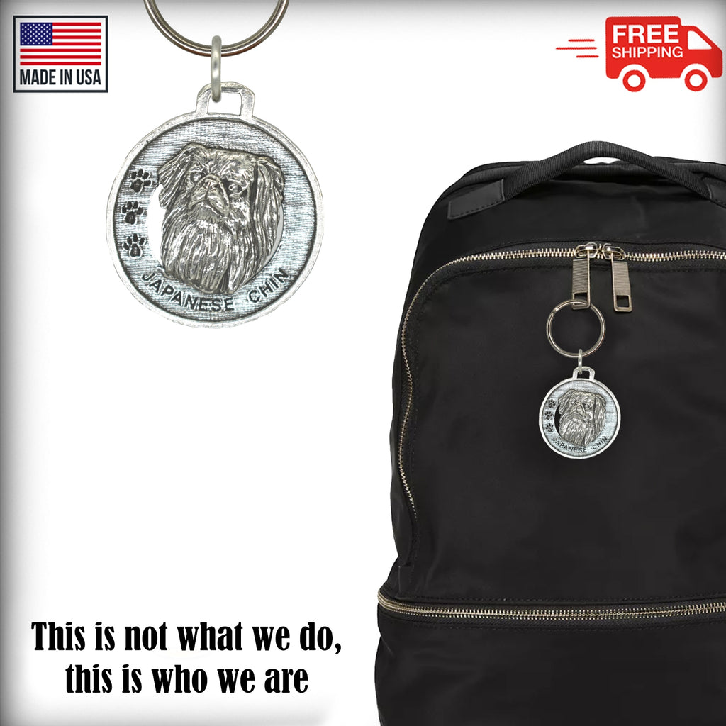 Japanese Chin Keychain D108KC