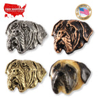 Mastiff Dog Head Pin D122