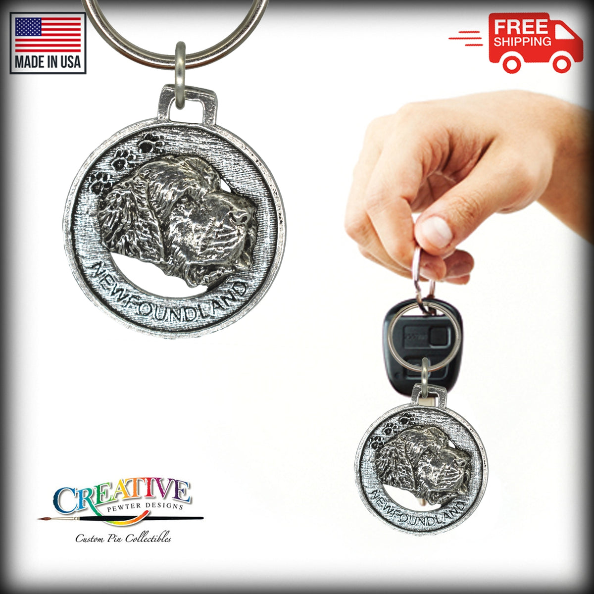 Newfoundland Keychain D126KC