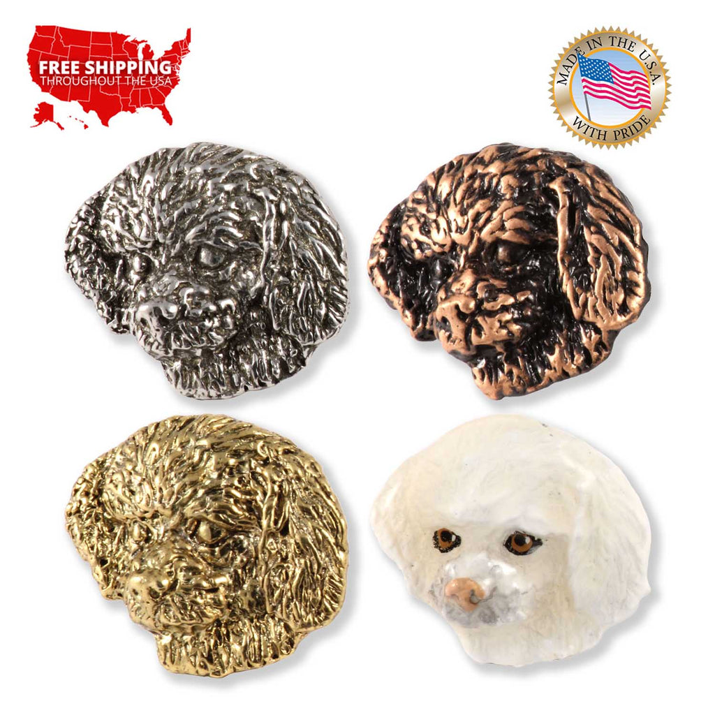 Toy Poodle Head Pin D144