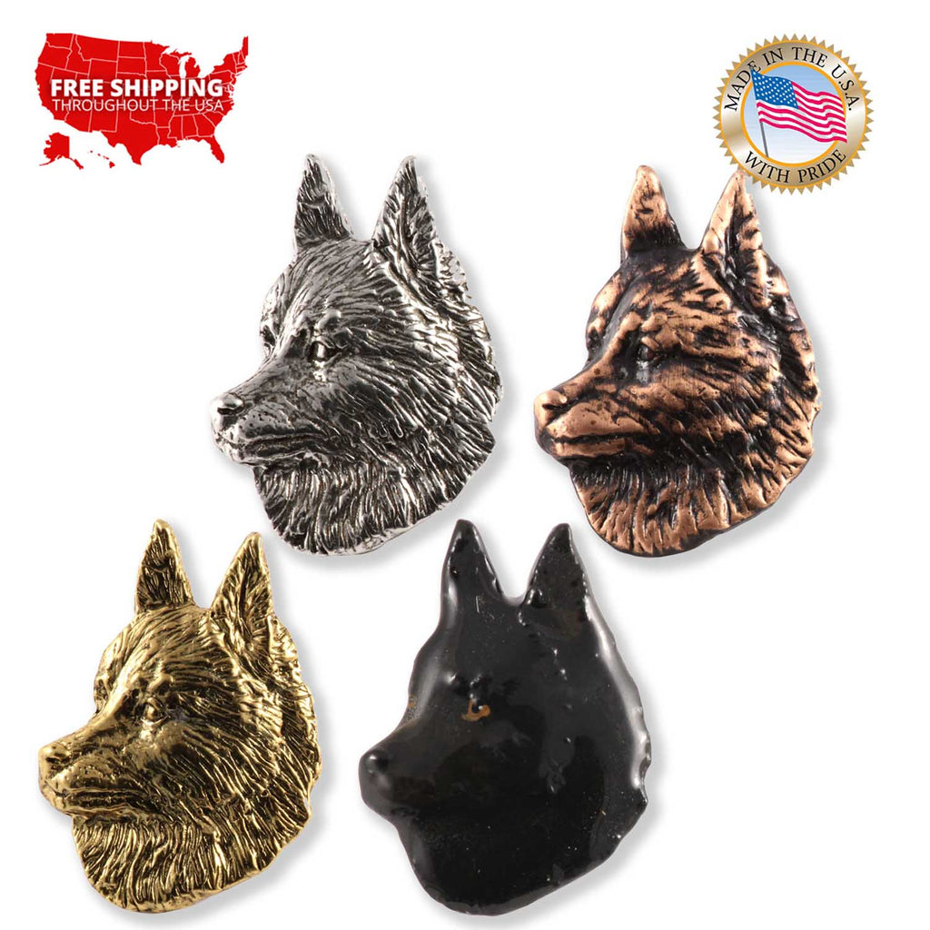 Schipperke Dog Head Pin D156