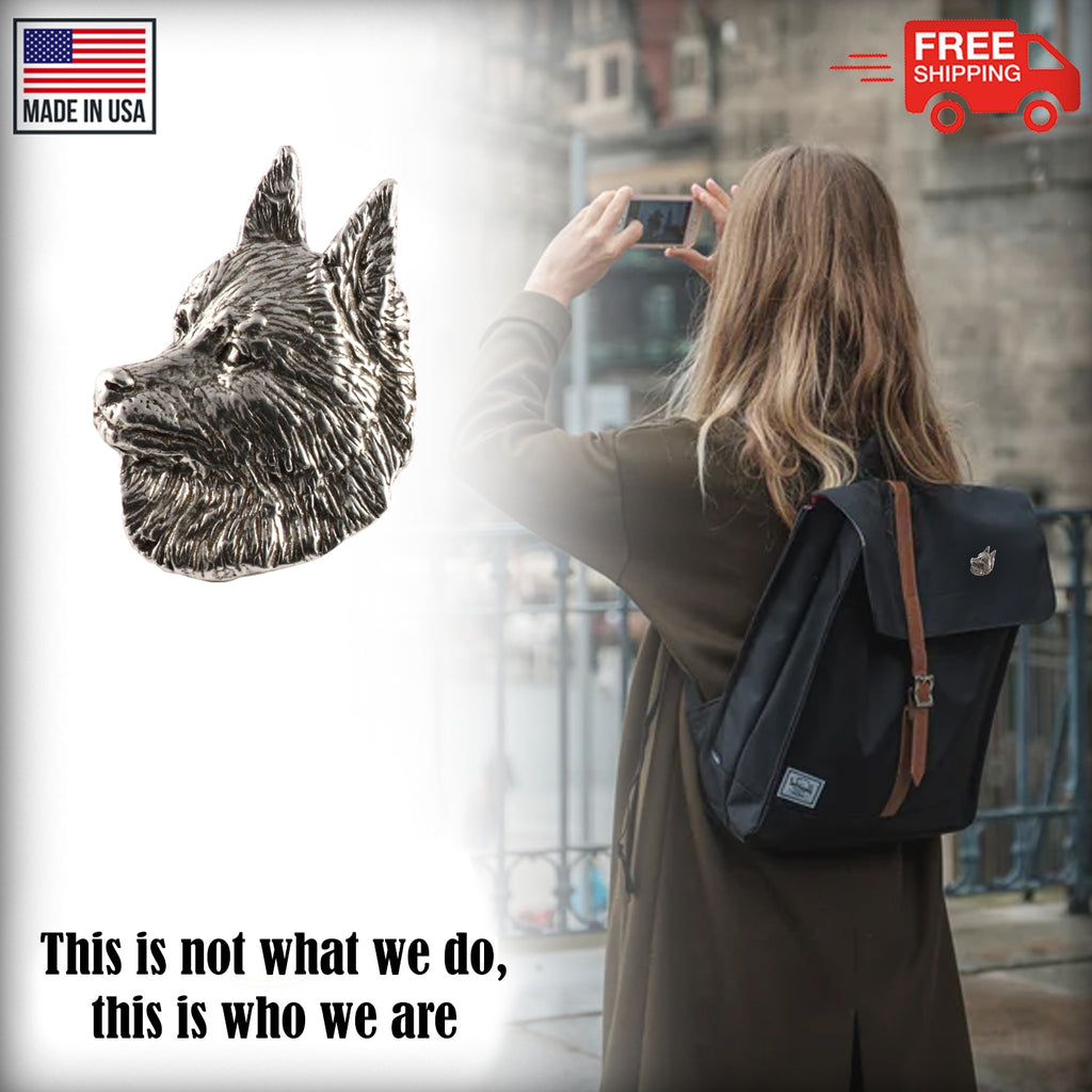 Schipperke Dog Head Pin D156