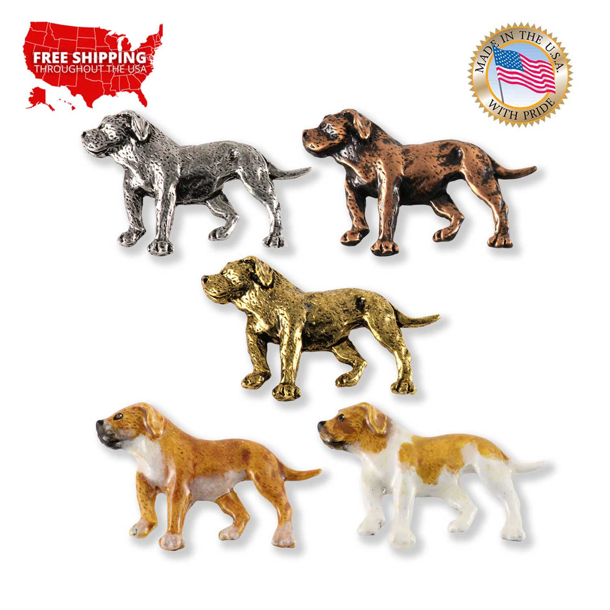 American Bulldog Full Body Pin D306F