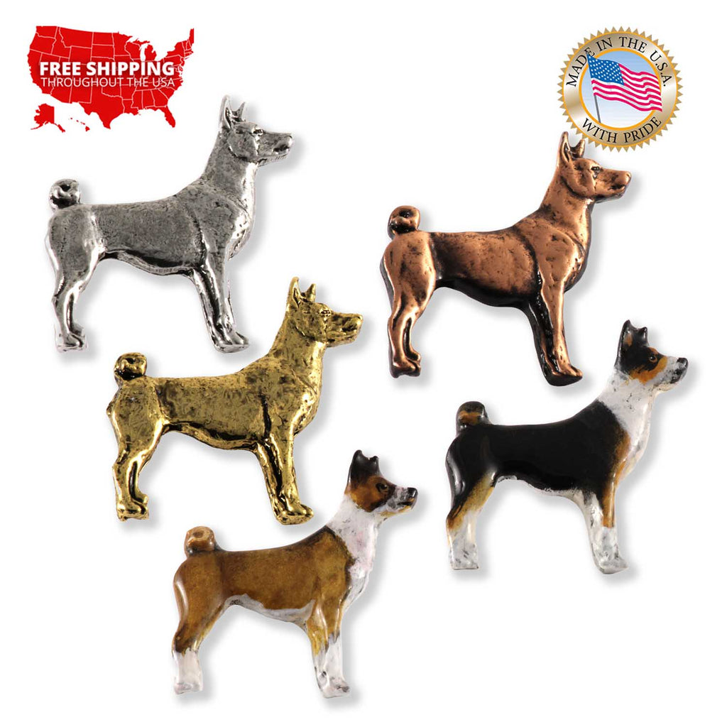 Basenji Dog Full Body Pin D318F