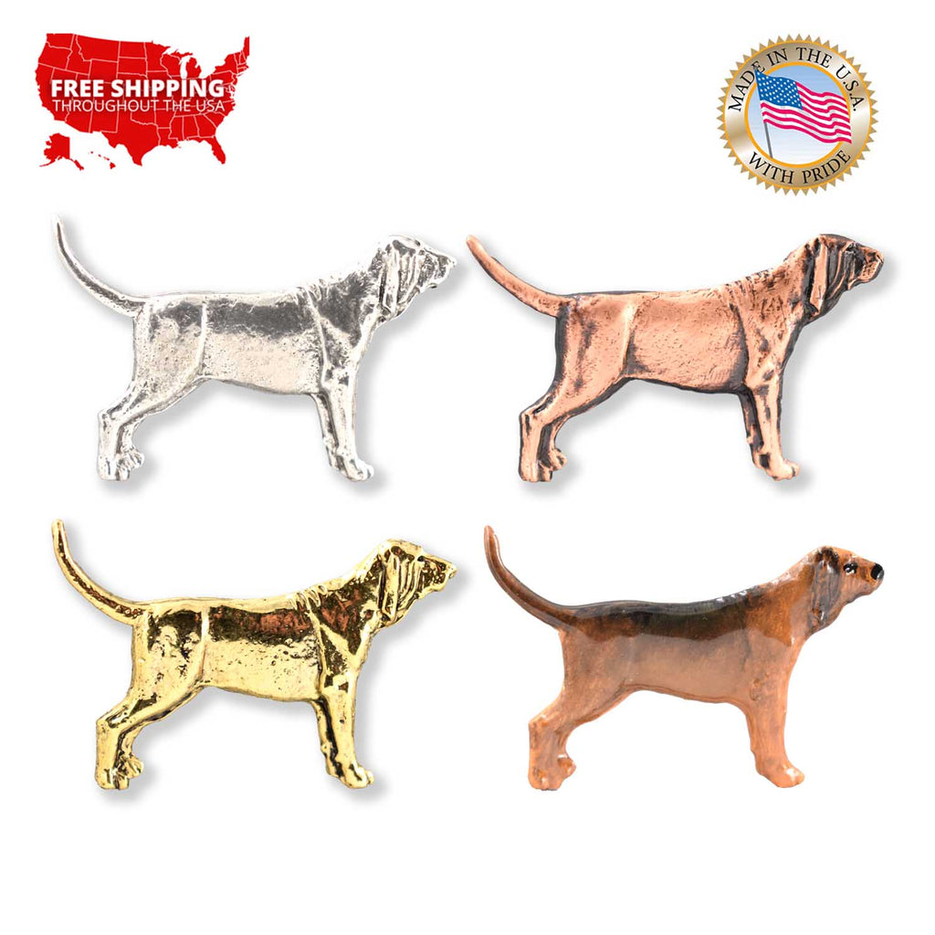Bloodhound Dog Full Body Pin D328F