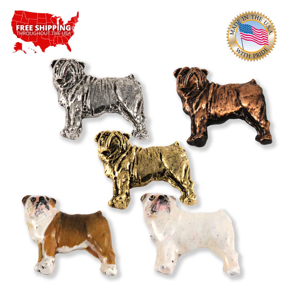 English Bulldog Full Body Pin D372F