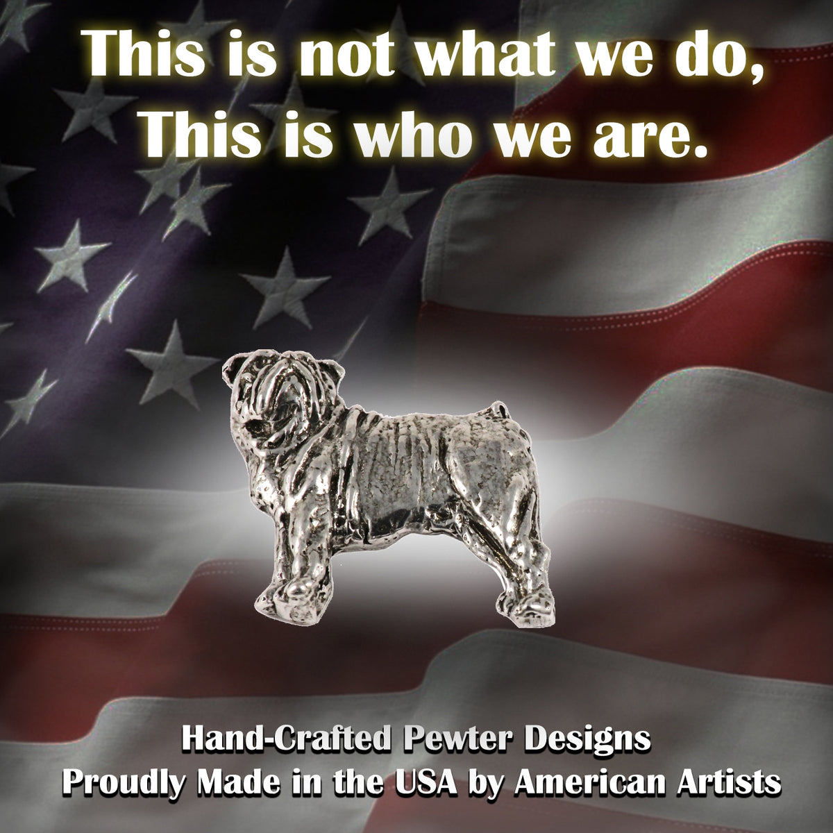 English Bulldog Full Body Pin D372F