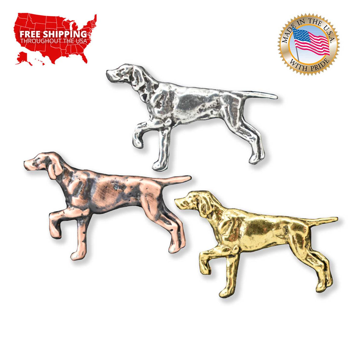 English Pointer Full Body Mini Pin D376MP