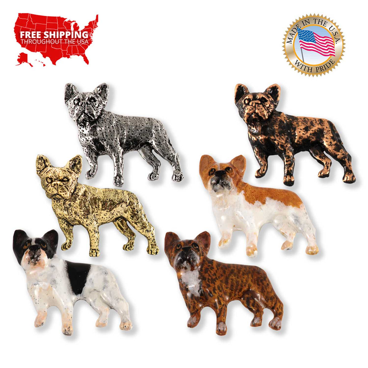 French Bulldog Full Body Pin D382F