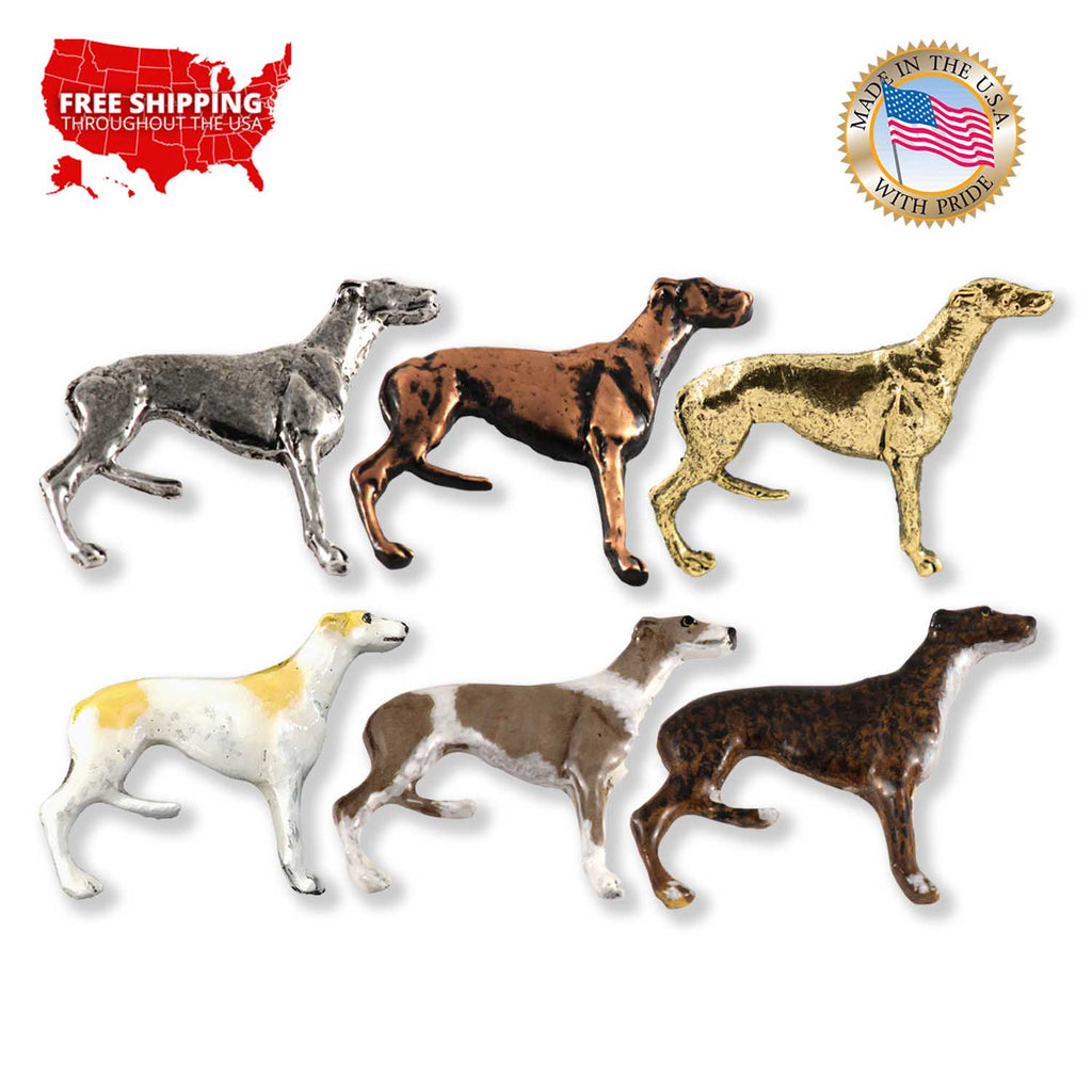 Greyhound Dog Full Body Pin D396F