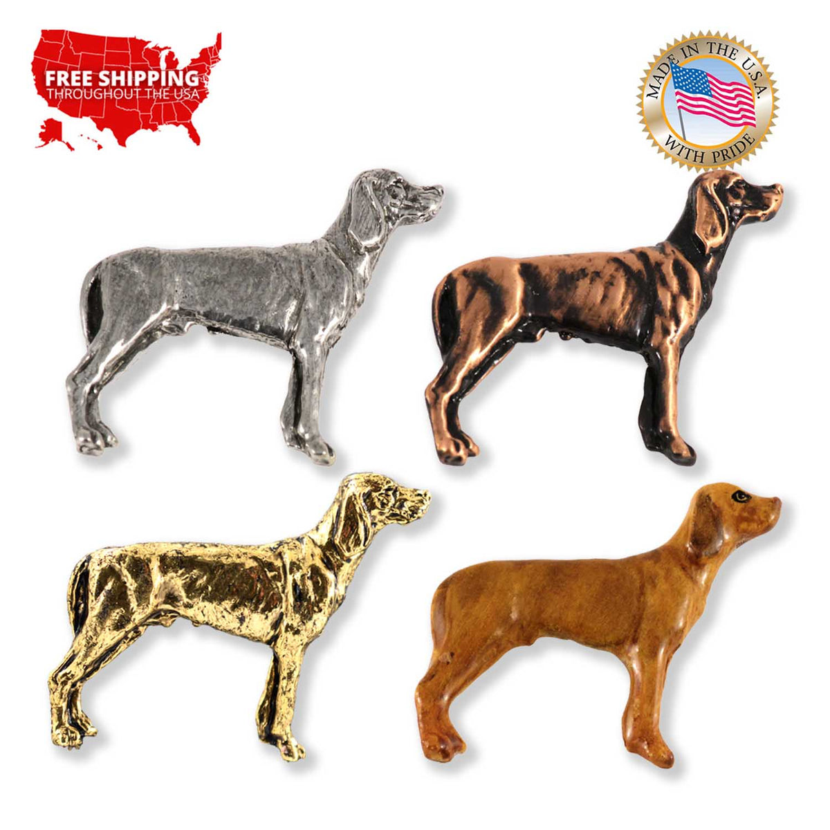 Vizsla Dog Full Body Pin D474F