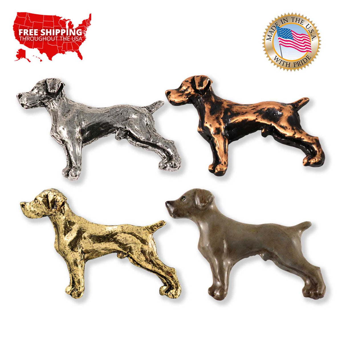 Weimeraner Dog Full Body Pin D476F