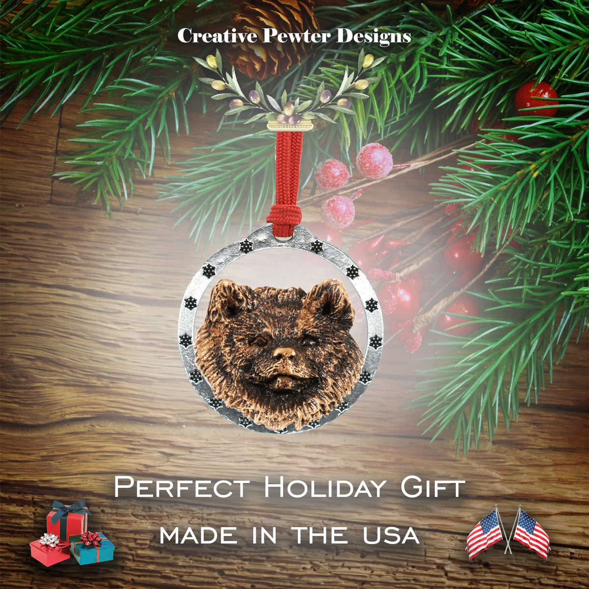 Akita Christmas Ornament D004OR
