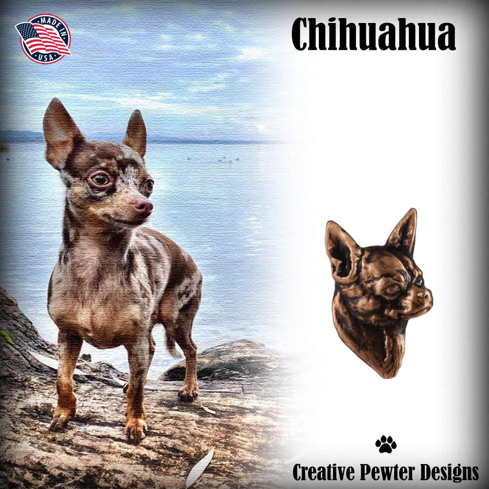 Chihuahua Head Pin D048