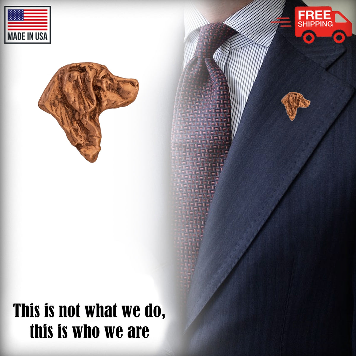 Golden Retriever Head Mini Pin D090MP