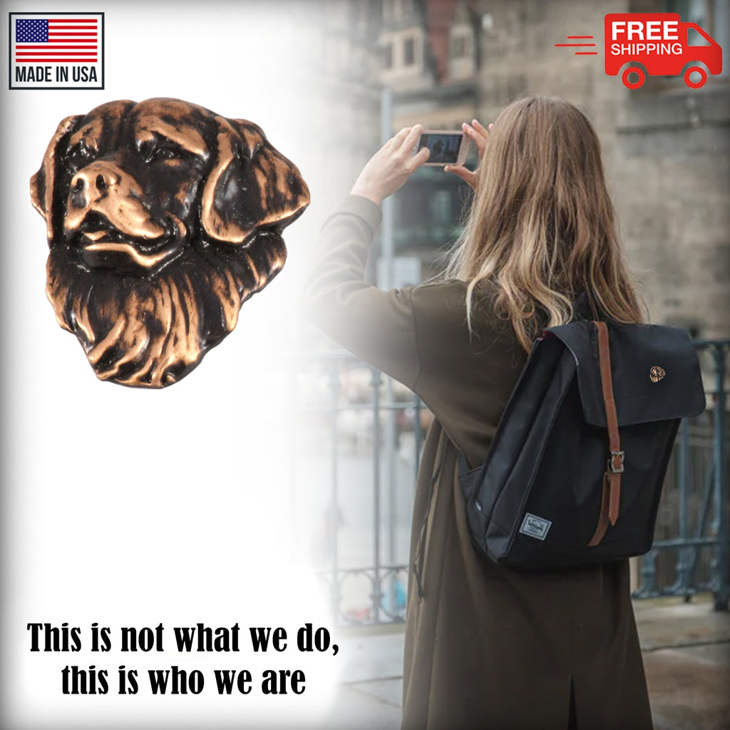 Golden Retriever Dog Head Pin D090