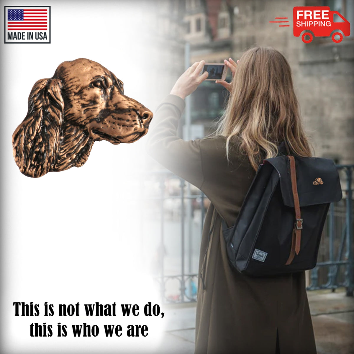 Irish Setter Dog Head Pin D100