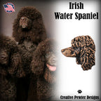 Irish Water Spaniel Dog Head Pin D102
