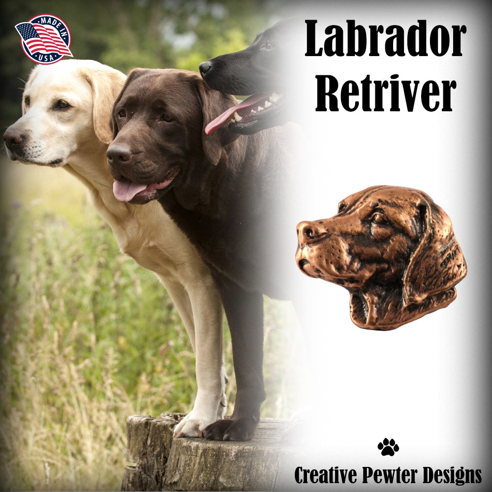 Labrador Retreiver Dog Head Pin D112